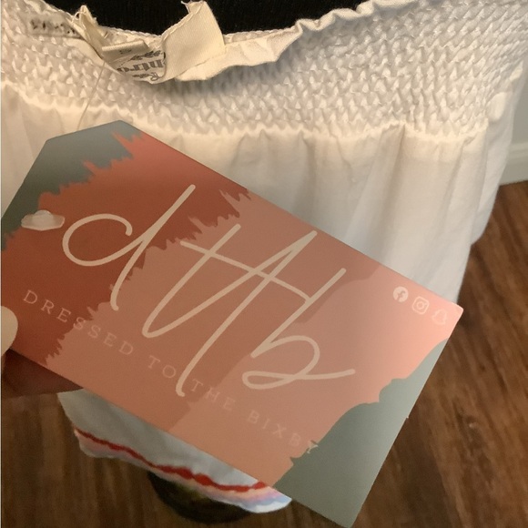 Entro NWT Women’s small smock elastic back adjustable straps mini dress - Picture 4 of 9